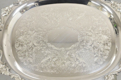 EPCA Bristol Silverplate by Poole 145 Silver Plated Victorian Style Serving Tray