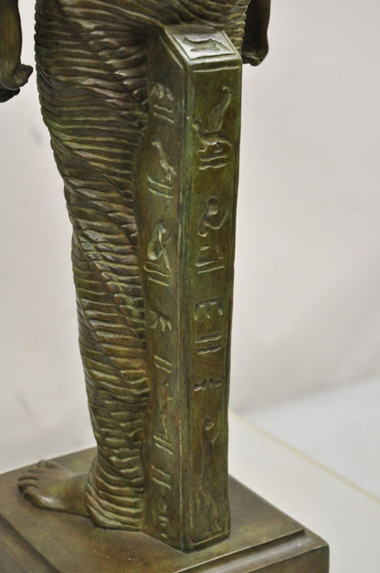 Antique French Neoclassical Egyptian Bronze Woman Figure Statue Sculpture