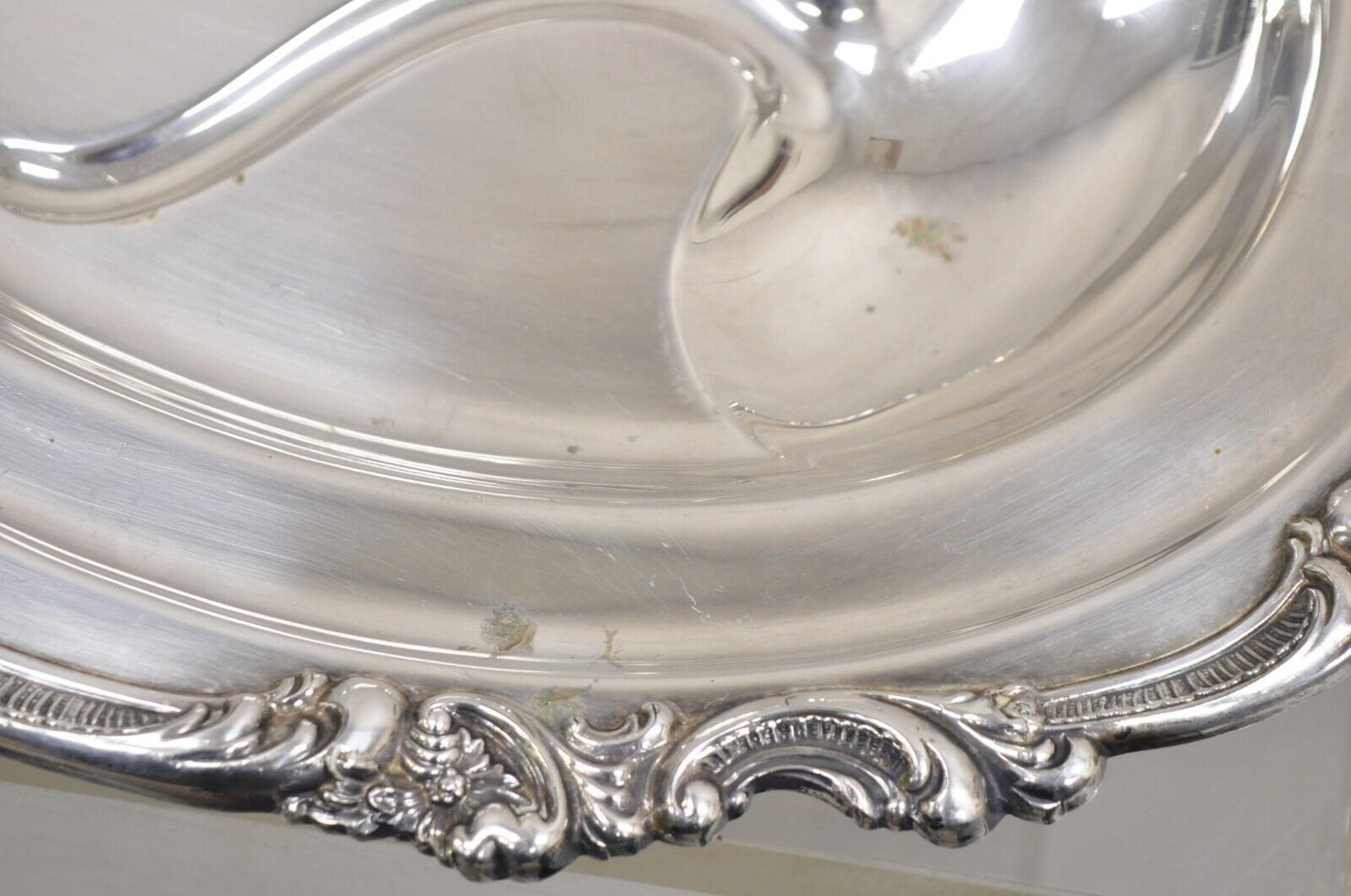 Vintage Gorham YC1620 Oval Silver Plated Meat Cutlery Serving Platter Tray