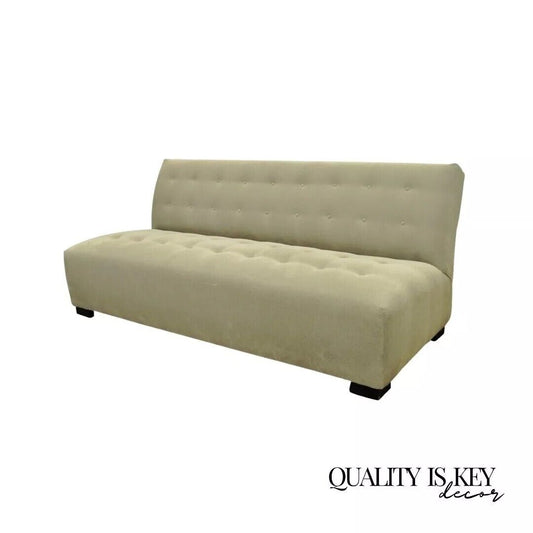 Crate & Barrel Mitchell Gold Modern Plus Armless Sofa Loveseat Couch 336-003T-20