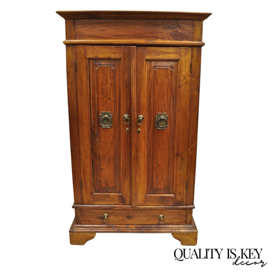 Continental Teak Wood Armoire Wardrobe Cabinet with Drawer