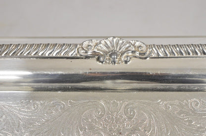 Vintage Sheffield England Victorian Style Silver Plated Serving Platter Tray