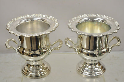 Vintage Oneida Regency Style Silver Plated Champagne Ice Bucket - a Pair