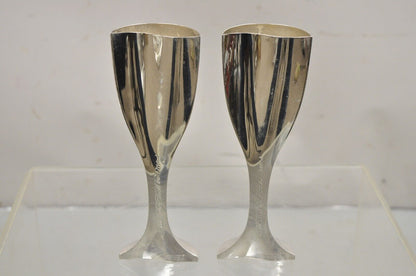 Cazenovia Abroad Silver Plated Wedding Goblet Toasting Split Champagne Flutes