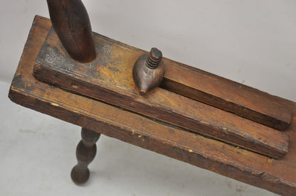 Antique American Primitive Colonial Wooden Country Spinning Wheel