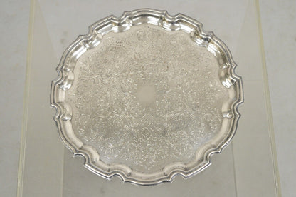 Cavalier England Victorian Silver Plated Scalloped Serving Platter Tray