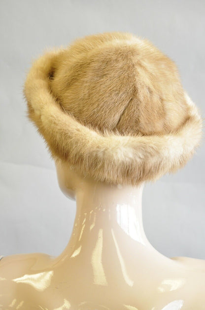 Vintage Brown Fox Fur Women's Church Derby Winter Hat