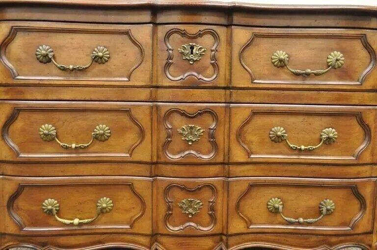 Country French Provincial Louis XV Style Cherry Bachelor Chest of Drawer Commode