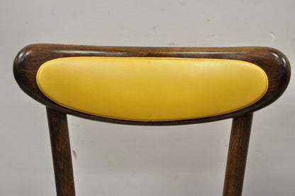 Vintage GAR Products Yellow Bentwood Ice Cream Parlor Side Chair - a Pair