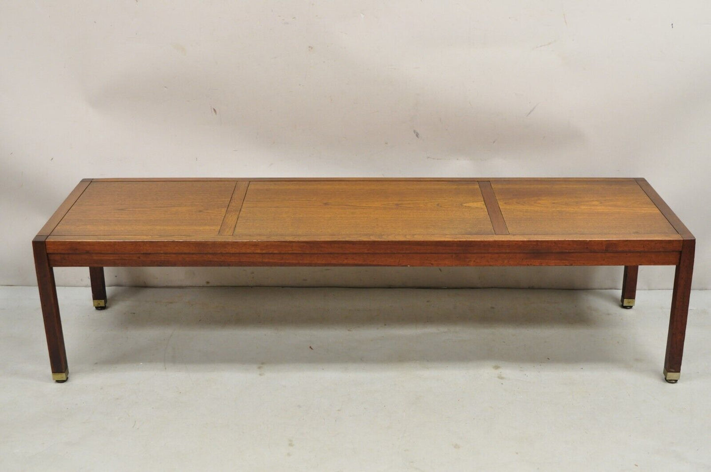 Vintage Mid Century Modern Teak Wood Danish Style 60" Rectangular Coffee Table