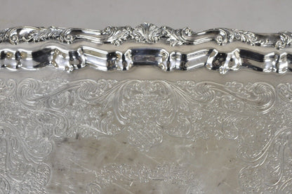 Vintage Sheridan Victorian Ornate Large Silver Plated Serving Platter Tray