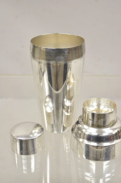 Vintage GM Co. Silver Plated Art Deco Cocktail Bar Martini Shaker