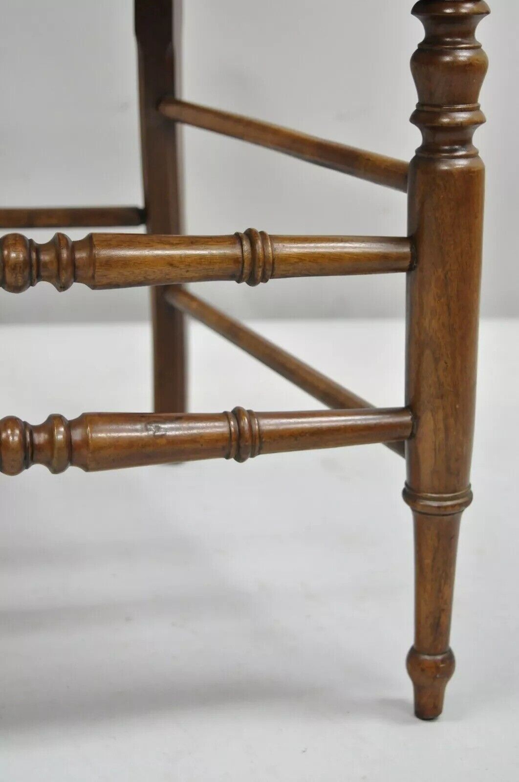 19th Century Antique Eastlake Victorian Carved Walnut Cane Dining Side Chair (B)