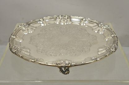 English Silver Mfg Corp Silver Plated 15" Round Regency Style Platter Tray