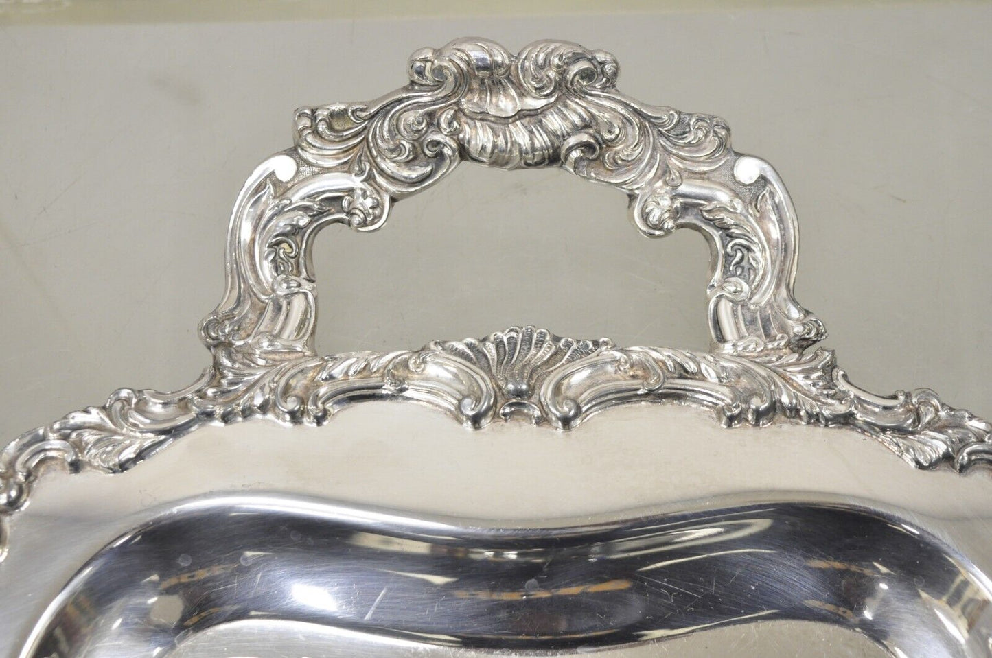 Community Ascot 0316-10 Silver Plated Ornate Twin Handle Serving Platter Tray