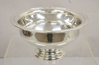 Vintage Oneida USA Modern Silver Plated Pedestal Base Punch Bowl