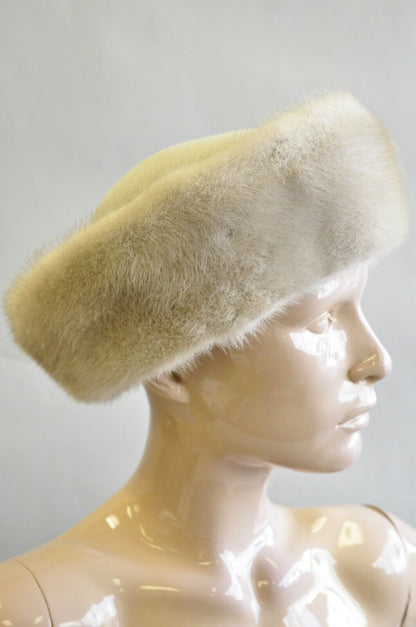 Vintage Flemington Furs Dove Gray Mink Fur Wool Felt Women's Winter Church Hat