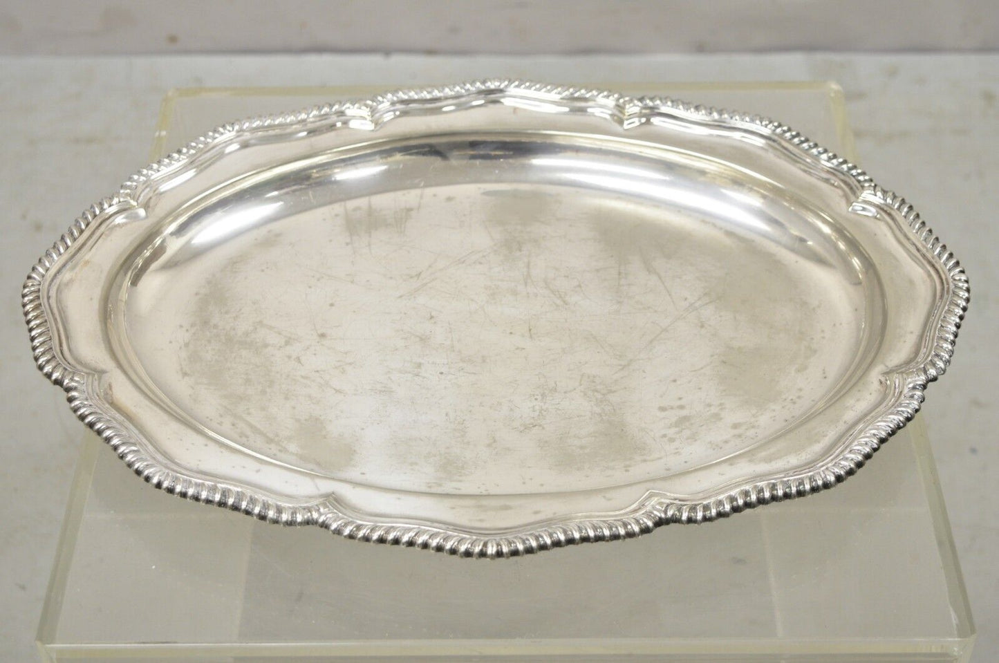 Tiffany & Co Makers Silver Soldered 18" Oval Vegetable Serving Dish Silver Plate