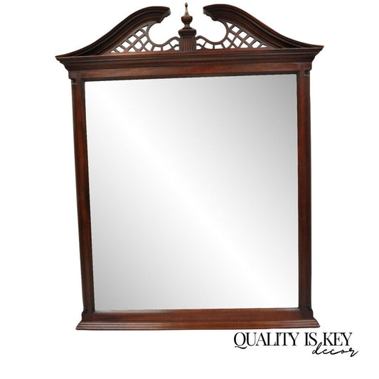 Pennsylvania House Mahogany Beveled Glass Chippendale Dresser Mirror w/ Finial