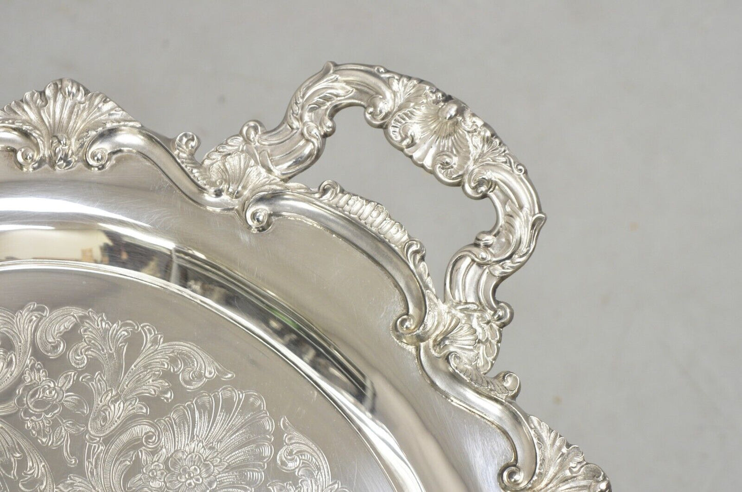 EPCA Bristol Silverplate by Poole 145 Silver Plated Victorian Style Serving Tray