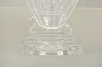 Vintage Lead Crystal Glass 12" Fluted Flower Vase Poland