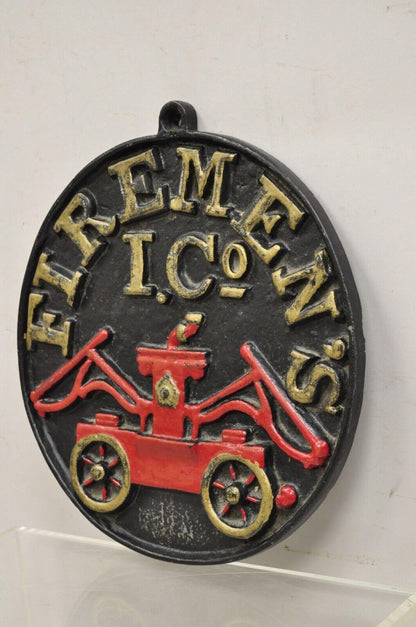 Vintage Virginia Metal Crafters "Firemen's Insurance Co" Cast Iron Sign Plaque