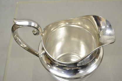 Antique GM Co. Silver Plated Victorian Water Pitcher with Monogram