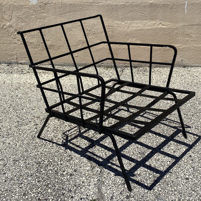 Mid Century Modern Iron Arthur Umanoff Adrian Pearsall Style Club Lounge Chair