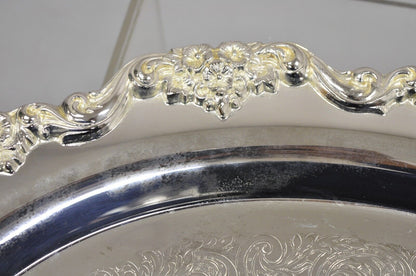 Vintage Towle Large Ornate Victorian Oval Silver Plated Serving Platter Tray