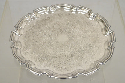 Cavalier England Victorian Silver Plated Scalloped Serving Platter Tray