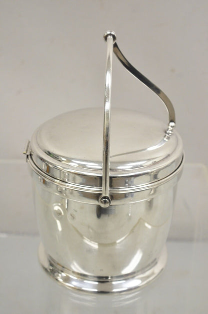 Bernard Rices Sons Inc. Silver Plated Art Deco Reticulating Hinge Ice Bucket