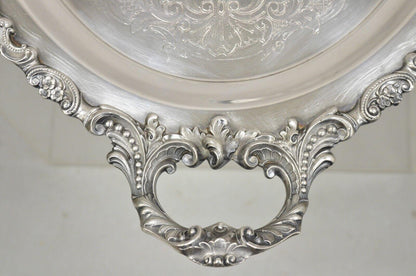 Vintage Baroque by Wallace Oval Silver Plated Victorian Serving Platter Tray