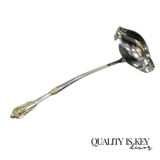 Antique Victorian Style Silver Plated Gold Repousse Ladle Serving Spoon