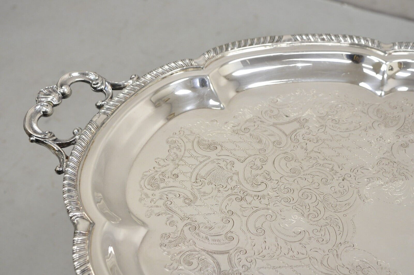 Vintage FB Rogers 6725 Silver Plated Victorian Serving Platter Tray