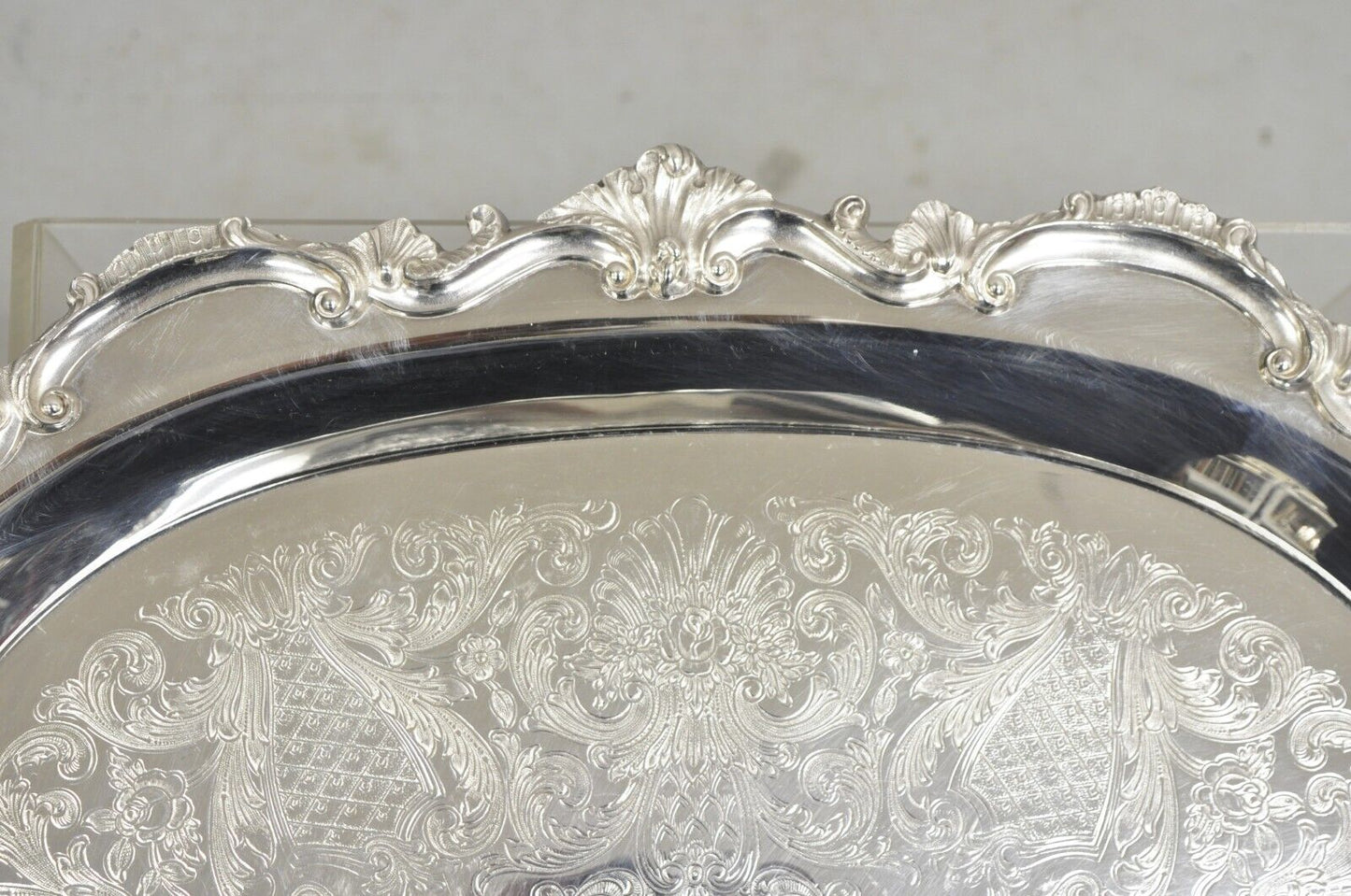 EPCA Bristol Silverplate by Poole 145 Silver Plated Victorian Style Serving Tray