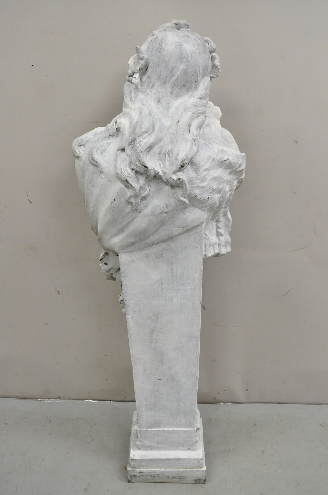 Vintage Italian Neoclassical Style Fiberglass Female Herm Autumn 58" Statue