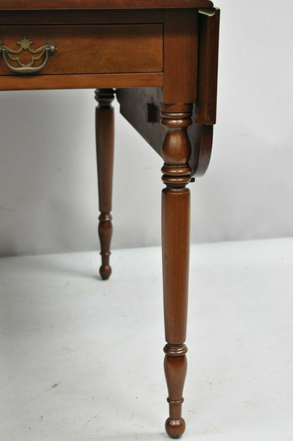 19th Century Antique Cherry Wood American Colonial Drop Leaf Pembroke Table