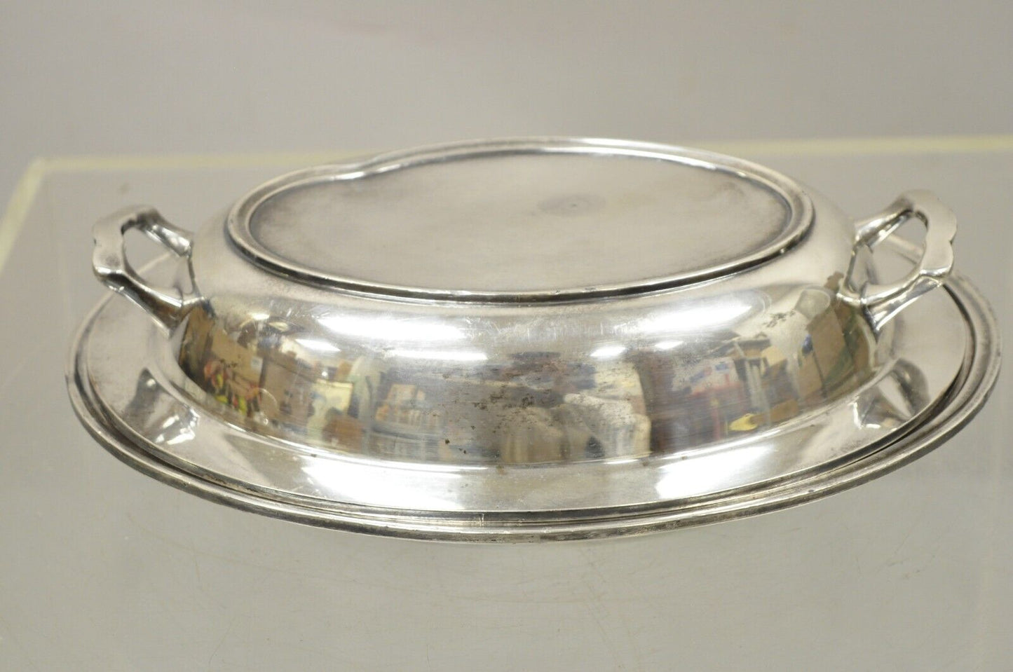 Vintage Cheshire S.P.C. 846 Silver Plated Covered Vegetable Serving Dish