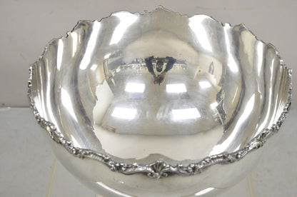 Vintage English Victorian GSC Large Silver Plated Footed Punch Bowl