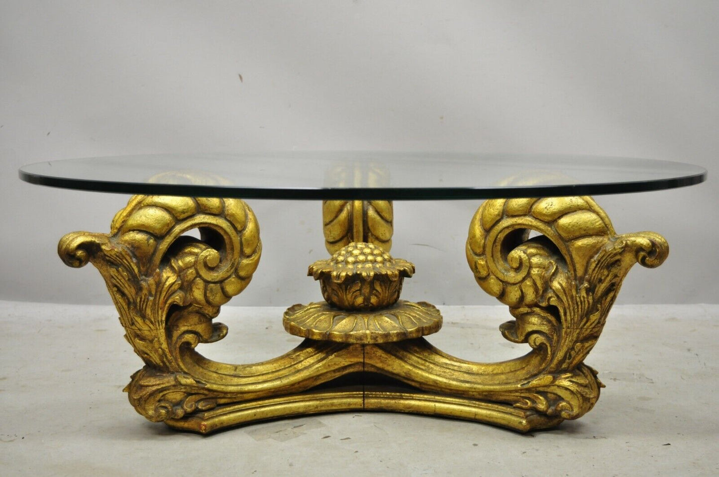 Francisco Hurtado Italian Spanish Hollywood Regency Gold Giltwood Coffee Table