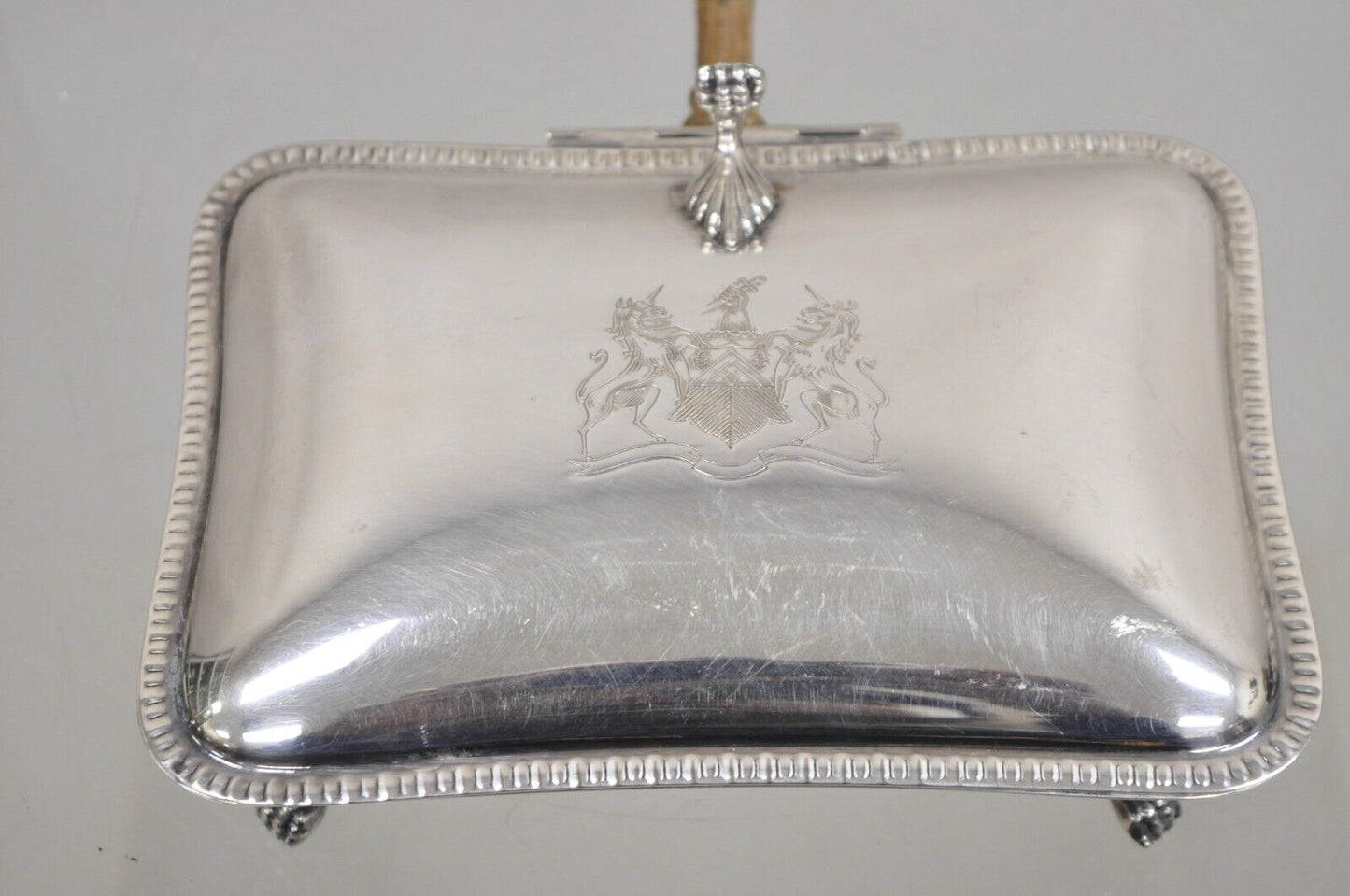 Vintage English Victorian Silver Plated Silent Butler Crumb Catcher