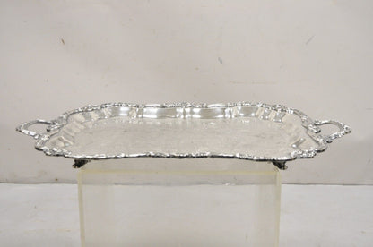 Vintage Sheridan Victorian Scalloped Silver Plated Serving Platter Tray