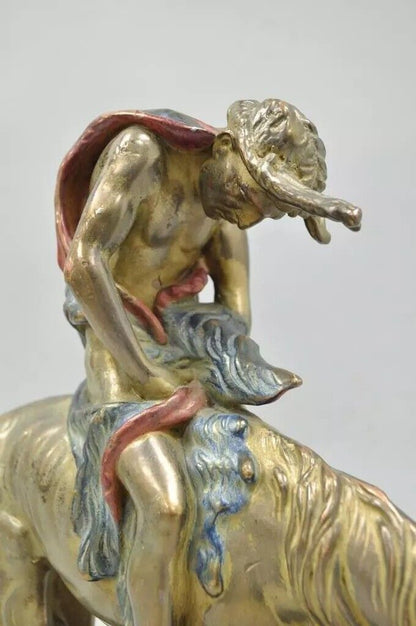 Austrian Cold Painted Bronze End of The Trail Sculpture after James Fraser