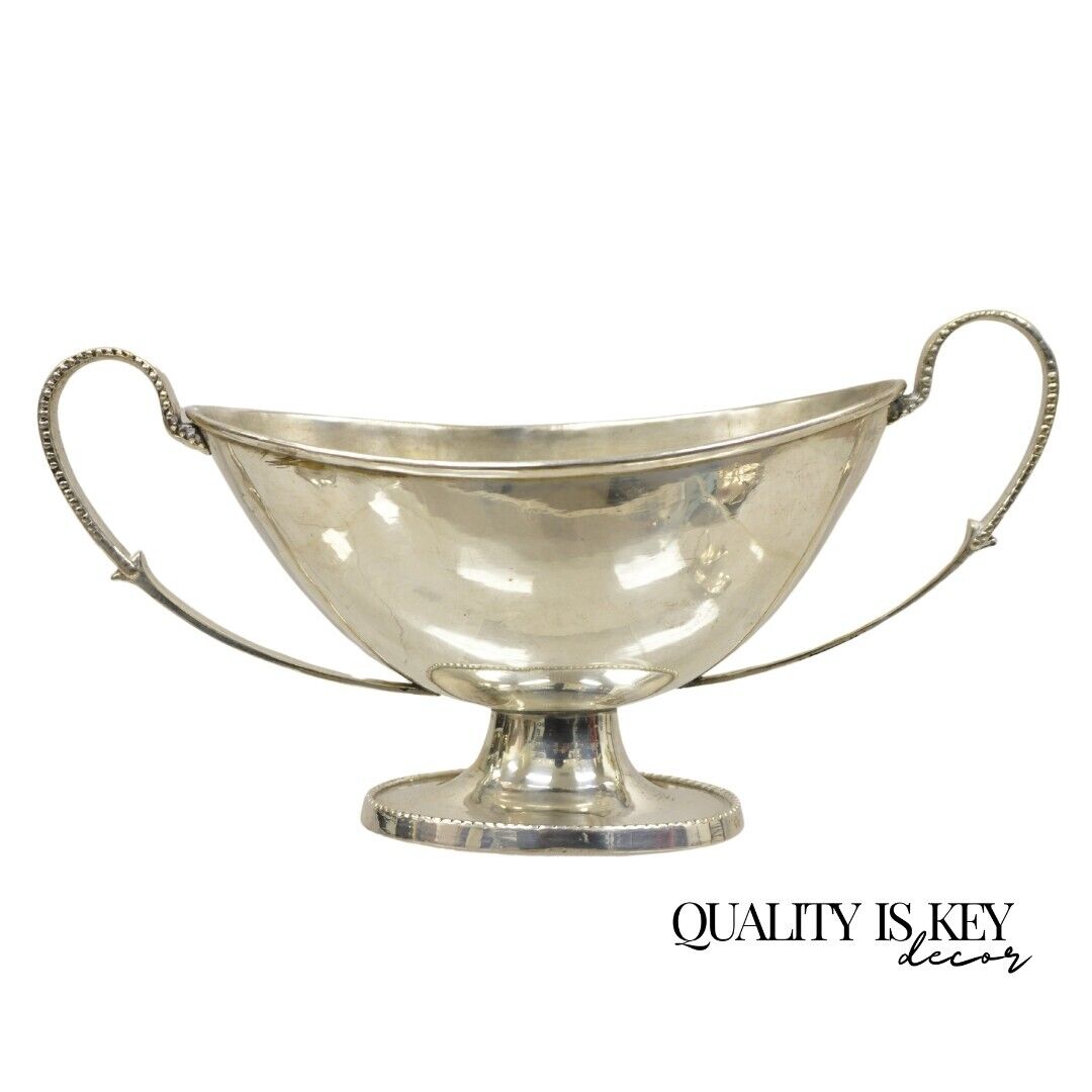 Antique English Victorian Silver Plated Trophy Cup Small Candy Dish Fruit Bowl