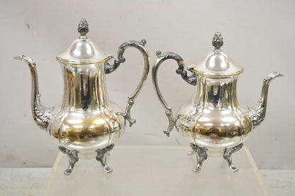 Antique English Victorian Silver Plated Coffee Tea Set - 4 Pc Set