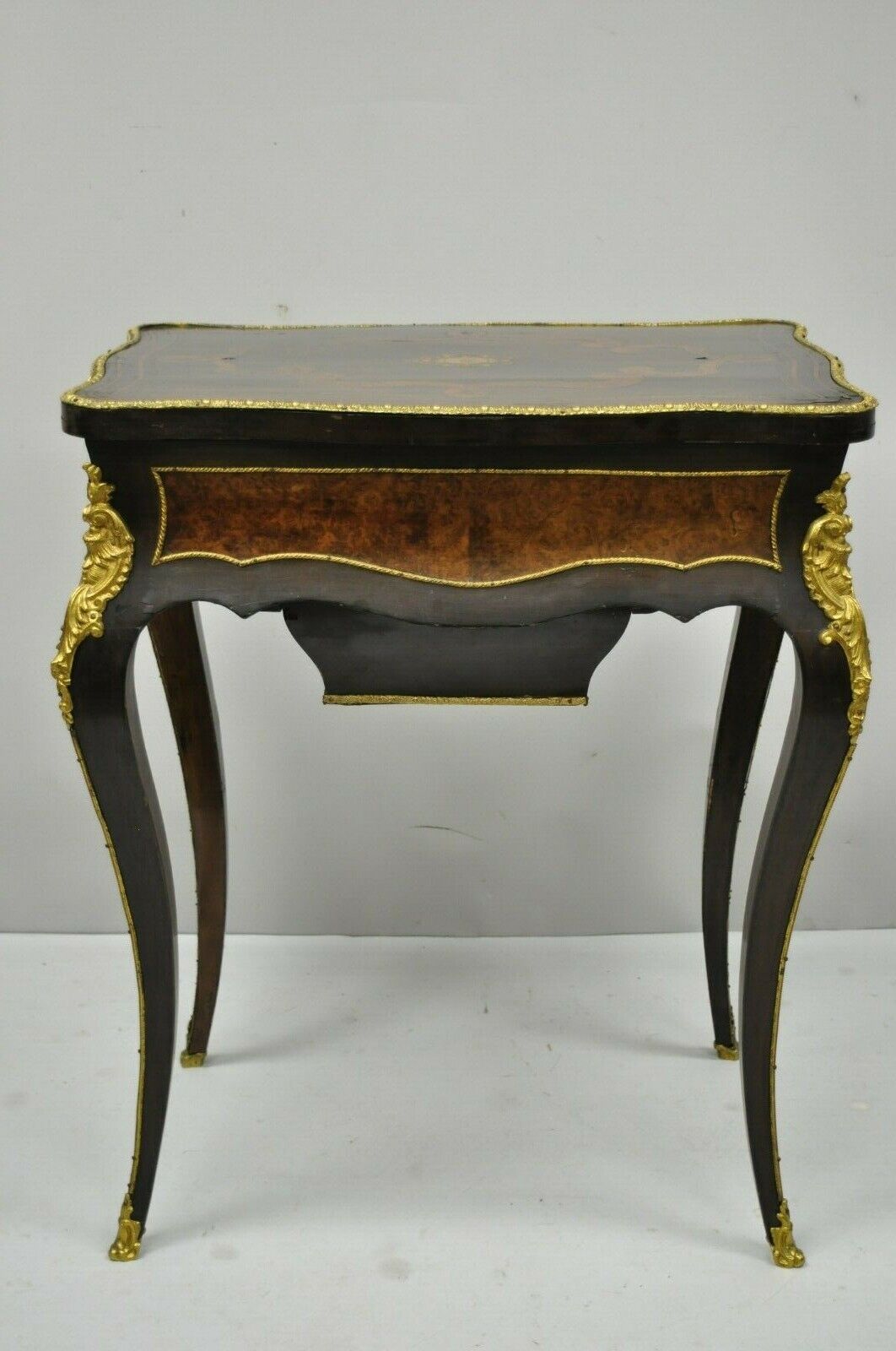 19th Maison Alphonse Giroux Paris Louis XV Ladies Work Table Sewing Vanity Stand