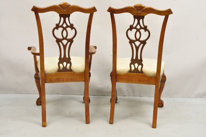 Chippendale Style Mahogany Ball and Claw Dining Chairs by Henry Link - Set of 6