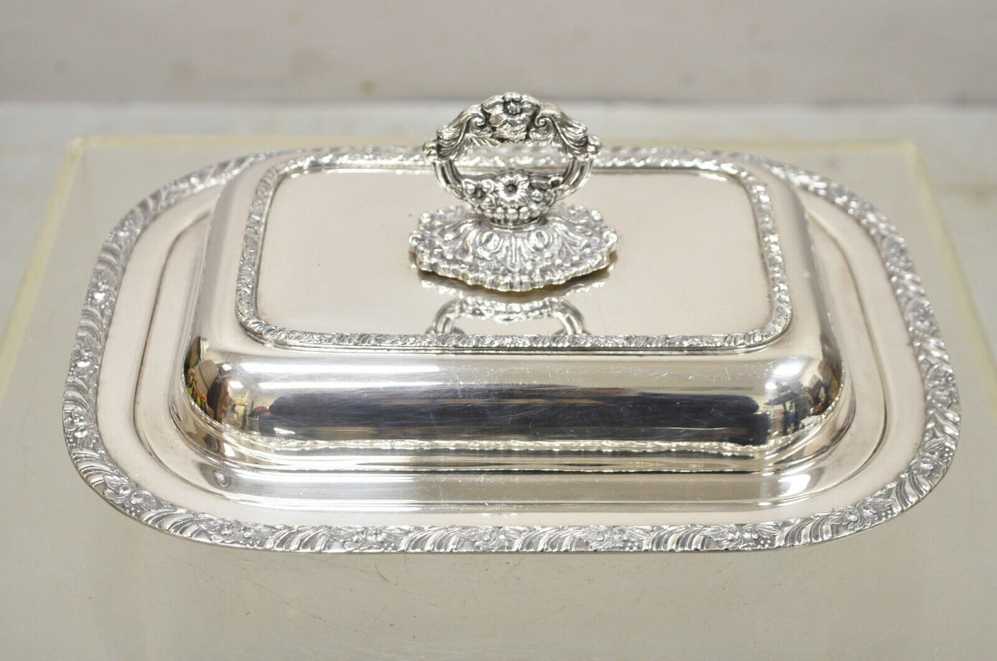 Oneida Henley Community Silver Plated Lidded Serving Dish Platter