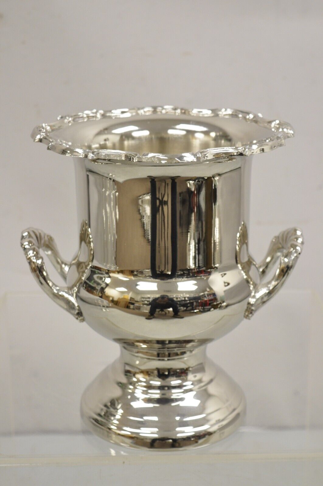 Vintage Victorian Style Silver Plated Trophy Cup Champagne Chiller Ice Bucket