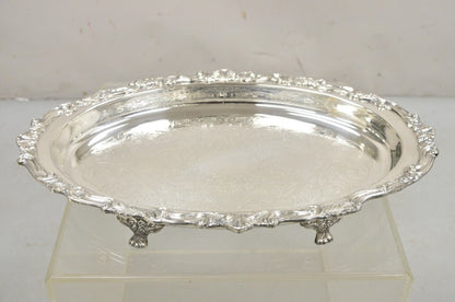 Vintage Sheridan Victorian Silver Plated Oval Deep Serving Platter Dish